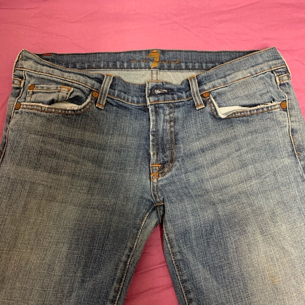 7 For All Mankind distressed edges bootcut size 30